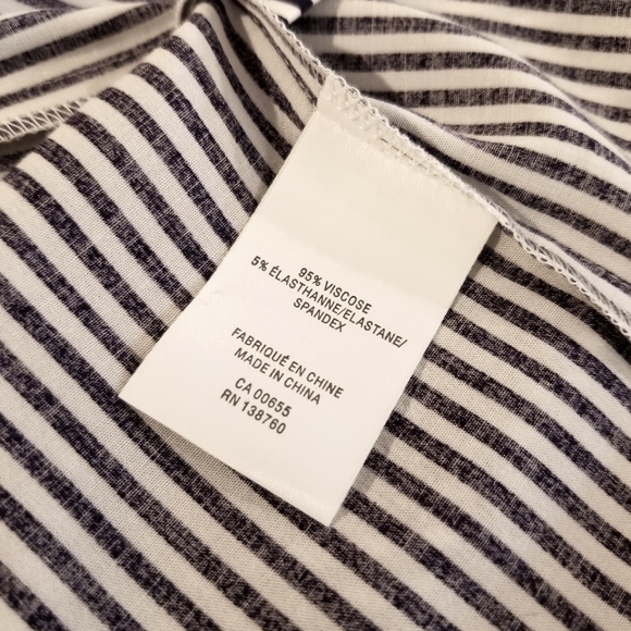 Reitmans Black and White Stiped Tunic/Dress, Medium - Picture 6 of 6